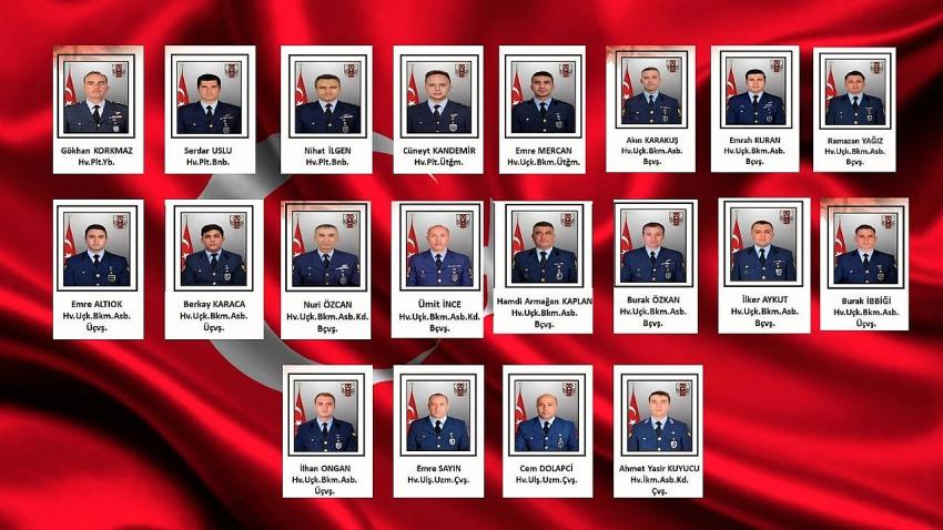 20 ŞEHİDİMİZİN İSİMLERİ AÇIKLANDI